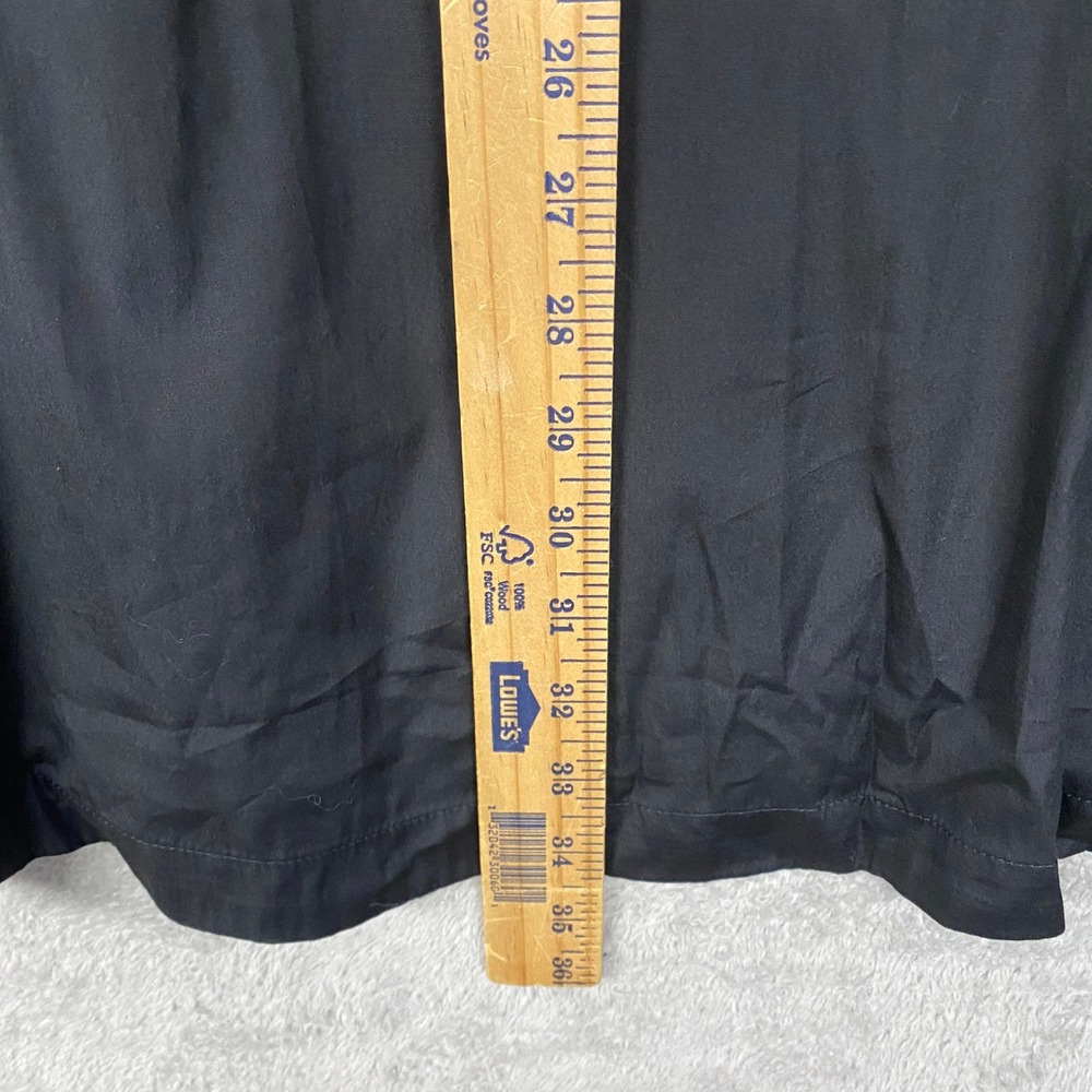 Madewell Dress 2 Black Seamed Long Sleeve Mini Poplin Shirtdress Pockets NV025 - Picture 8 of 14